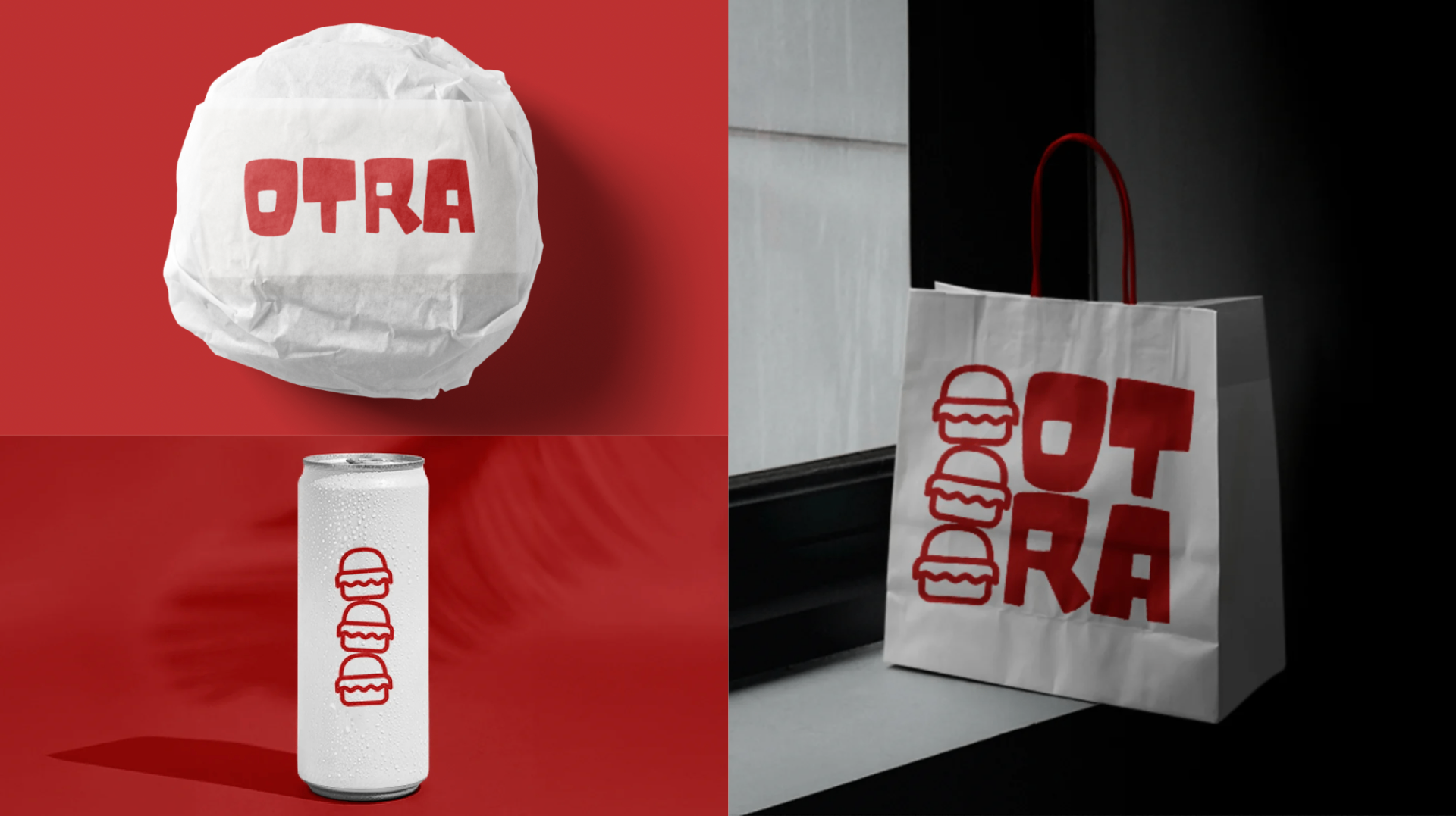 OTRA packaging — wrap, can and bag